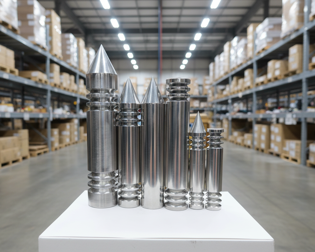 Metallic Cones in Warehouse